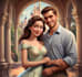 do disney couple portrait illustration