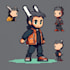 do draw pixel game art, pixel art pixel character