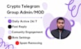 moderate your crypto telegram group as a community manager