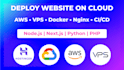 deploy your website on AWS or vps with docker, nginx, and ci cd