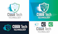 create a professional technology and cyber security logo
