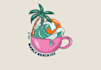 design wonderful beach fit logo