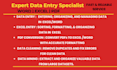 be your expert data entry specialist for excel word and PDF