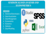 do statistical data analysis using python, r studio, spss,