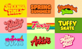 retro 70s psychedelic hippie funky font typography logo