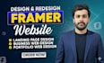 design a framer website design and framer landing page