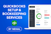 quickbooks setup cleanup monthly bookkeeping services