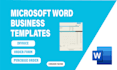 create ms word invoice, order form, purchase order and business templates