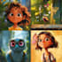create a disney pixar art style illustration with ai