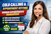 b2b cold calling, b2c cold calling, b2b appointment setting, cold calling VA