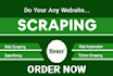do web scraping, web scrapper, web automation, data automation, web crawler task