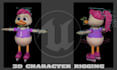 rig 3d and 2d character on blender, unreal engine rigging, vtuber live2d rigging