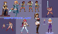 draw pixel art animation, nsfw pixel, sprite sheet  rpg maker, pixel character
