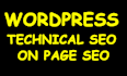 do wordpress on page seo and fix technical issues