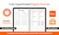 design hyperlinked digital planner, etsy digital planner, printable planner
