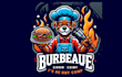 do awesome barbecue mascot logo design with 1 day delivery