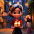 create a disney pixar art style illustration with ai