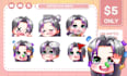 create cute emote for twitch , kick and discord