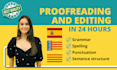 proofread and edit your spanish texts today
