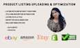 do etsy and ebay product listing, SEO, and store management