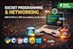 do socket programming and networking udp tcp in c cpp java python js, os, cuda