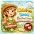 do hand drawn children storybook illustration no ai used