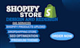 build shopify dropshipping store website design and redesign