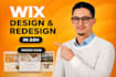 build wix website design, redesign wix website development