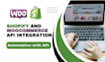 do API integration in woocommerce and shopify