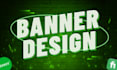 design youtube banner, twitch banner, gaming banner