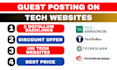 do tech guest post on tech blog high da DR and traffic with discount