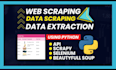 fix scripts do web scraping using python with scrapy, selenium, beautyfull soup