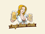 design awesome brew girl logo