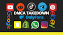 remove harassing defaming and infringing content all social
