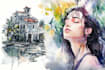hand draw watercolor paintings