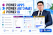 develop power apps power automate workflows and power bi