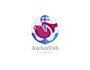 design anchor fish games logo