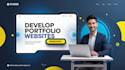 develop portfolio website and business landing page in react HTML