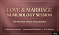 analyze your love and marriage via 30 min video numerology reading session