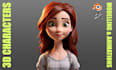 create stylized 3d character modeling, rigging and animation
