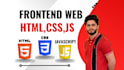 build web app and fix broken code using HTML CSS and javascript