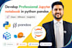 do python pandas tasks professionally in jupyter notebook