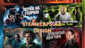 design steam capsule design for game and marketing banner