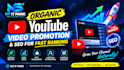 do organic youtube video promotion and SEO for fast ranking