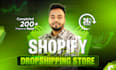 build shopify website, design or redesign shopify dropshipping store
