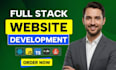 build custom website as full stack website developer, website development