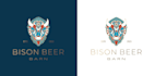 design bison dream catcher art logo