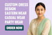 design custom eastern dress collection for boutique brand