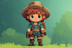 design 2d game character and sprite