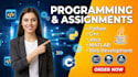 do urgent assignment in java html css python c cpp and sql